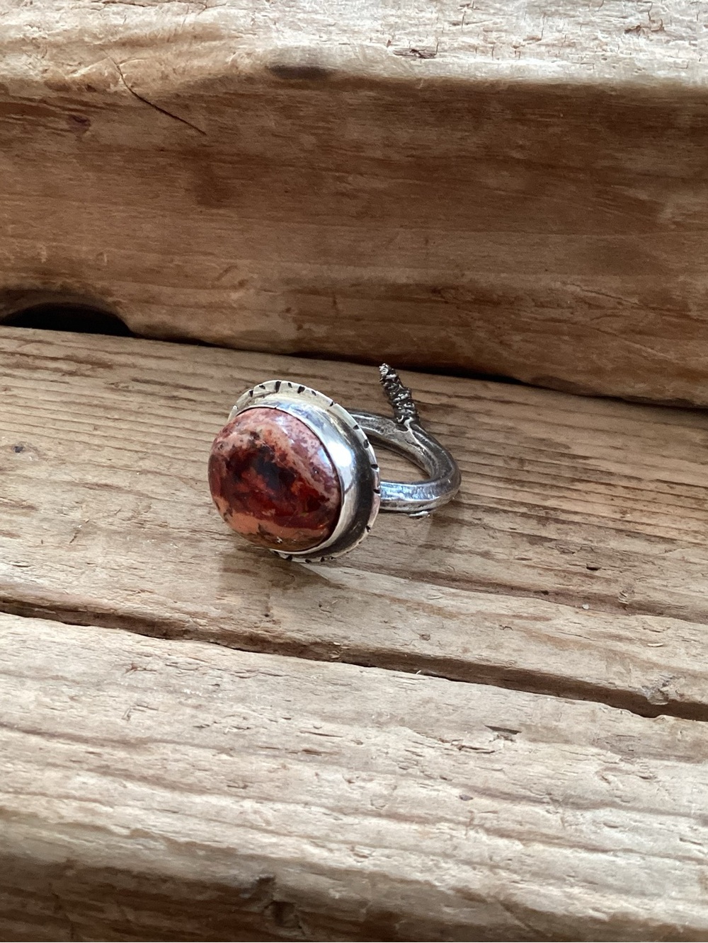 Sterling Silver and Mexican Opal Ring